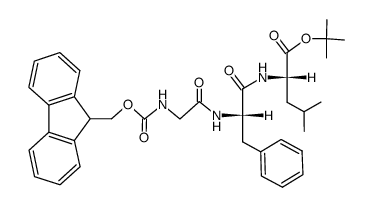 tert-butyl (((9H-fluoren-9-yl)methoxy)carbonyl)glycyl-L-phenylalanyl-L-leucinate结构式