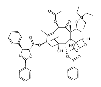 7-(triethylsilyl)-13-O-[((4S,5R)-2,4-diphenyl-4,5-dihydrooxazol-5-yl)carbonyl]baccatin Structure