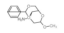 a-D-ribo-Hexopyranoside, methyl3-amino-2,3-dideoxy-4,6-O-(phenylmethylene)- structure