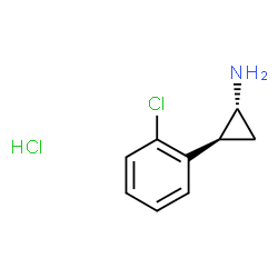 trans-2-(2-chlorophenyl)cyclopropan-1-amine hydrochloride structure