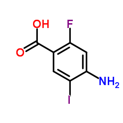 4-Amino-2-fluoro-5-iodobenzoic acid结构式