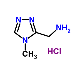 1-(4-Methyl-4H-1,2,4-triazol-3-yl)methanamine hydrochloride (1:1)结构式