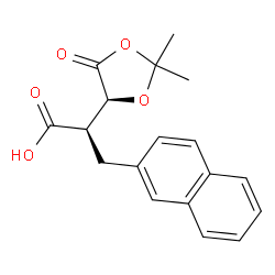 (2R)-2-[(4S)-2,2-Dimethyl-5-oxo-1,3-dioxolan-4-yl]-3-(2-naphthyl)propanoic acid结构式