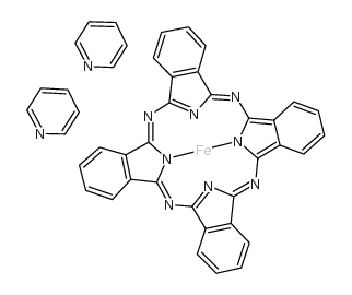 酞菁二(吡啶)铁(II)络合物结构式
