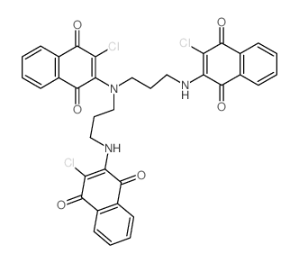 1,4-Naphthoquinone,2,2'-[[(3-chloro-1,4-dihydro-1,4-dioxo-2-naphthyl)imino]bis(trimethyleneimino)]bis[3-chloro-(8CI) Structure