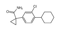 1-(3-Chloro-4-cyclohexyl-phenyl)-cyclopropanecarboxylic acid amide Structure