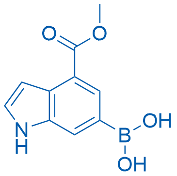 (4-(Methoxycarbonyl)-1H-indol-6-yl)boronic acid Structure