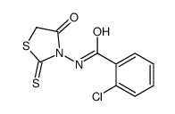 2-chloro-N-(4-oxo-2-sulfanylidene-1,3-thiazolidin-3-yl)benzamide结构式