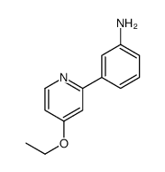 Benzenamine, 3-(4-ethoxy-2-pyridinyl)- (9CI) structure