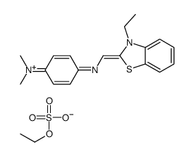 2-[N-[p-(dimethylamino)phenyl]formimidoyl]-3-ethylbenzothiazolium ethyl sulphate Structure