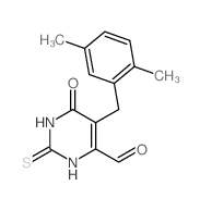 5-[(2,5-dimethylphenyl)methyl]-6-oxo-2-sulfanylidene-3H-pyrimidine-4-carbaldehyde picture