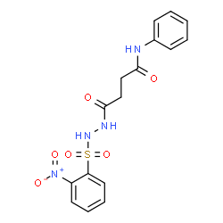 4-[2-({2-nitrophenyl}sulfonyl)hydrazino]-4-oxo-N-phenylbutanamide结构式