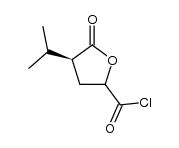 D-glycero-Pentonic acid, 5-chloro-2,3,5-trideoxy-2-(1-methylethyl)-5-oxo-, gamma-lactone, (4Xi)- (9CI)结构式