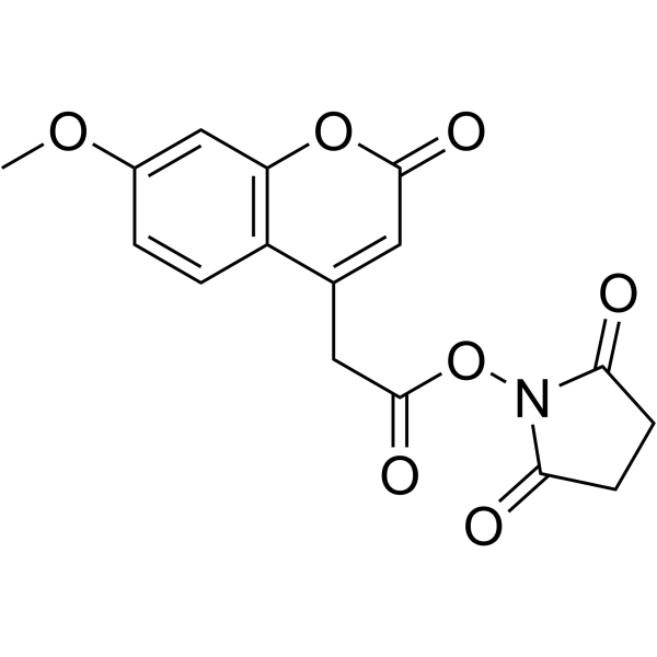 7-甲氧基-2-氧代苯并吡喃-4-乙酸 N-丁二酰亚胺酯结构式