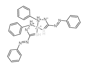 Zinc, bis(phenyldiazenecarbothioic acid 2-phenylhydrazidato)-, (T-4)- (9CI) Structure