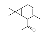 1-(3,7,7-trimethylbicyclo[4.1.0]hept-3-en-2-yl)ethan-1-one structure