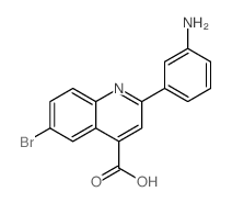 2-(3-Aminophenyl)-6-bromoquinoline-4-carboxylic acid Structure