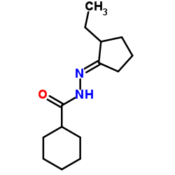 N'-[(1E)-2-Ethylcyclopentylidene]cyclohexanecarbohydrazide Structure