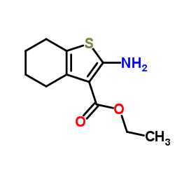 2-氨基-4,5,6,7-四氢苯并[b]噻星空app-3-羧酸乙酯结构式