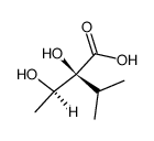 (+)-threo-2.3-dihydroxy-2-isopropyl-butyric acid Structure