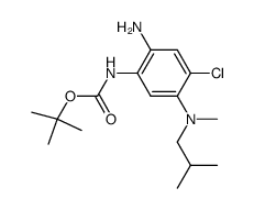 [2-amino-4-chloro-5-(isobutyl-methyl-amino)-phenyl]-carbamic acid tert-butyl ester结构式