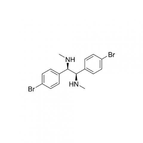 (1R,2R)-1,2-bis(4-bromophenyl)-N1,N2-dimethylethane-1,2-diamine structure