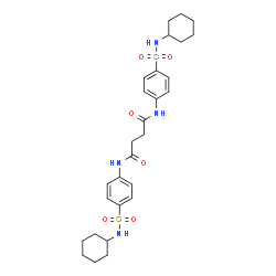 N,N'-bis{4-[(cyclohexylamino)sulfonyl]phenyl}succinamide Structure