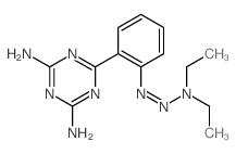 6-(2-diethylaminodiazenylphenyl)-1,3,5-triazine-2,4-diamine结构式