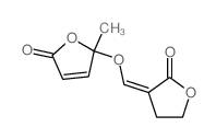 5-methyl-5-[(2-oxooxolan-3-ylidene)methoxy]furan-2-one structure