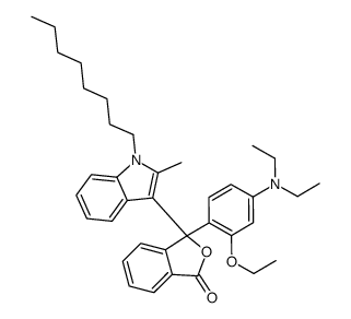 3-(2-Ethoxy-4-diethylaminophenyl)-3-(1-octyl-2-methylindol-3-yl)phthalide结构式