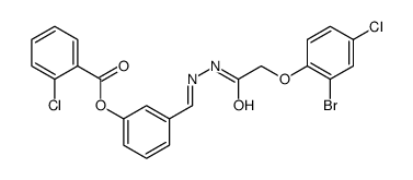 [3-[(E)-[[2-(2-bromo-4-chlorophenoxy)acetyl]hydrazinylidene]methyl]phenyl] 2-chlorobenzoate Structure