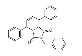 2-[(4-fluorophenyl)methyl]-4,7-diphenyl-3a,4,7,7a-tetrahydroisoindole-1,3-dione结构式