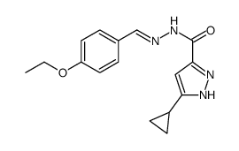 5-cyclopropyl-N-[(E)-(4-ethoxyphenyl)methylideneamino]-1H-pyrazole-3-carboxamide Structure