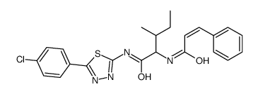 N-[5-(4-chlorophenyl)-1,3,4-thiadiazol-2-yl]-3-methyl-2-(3-phenylprop-2-enoylamino)pentanamide Structure