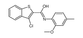 Benzo[b]thiophene-2-carboxamide, 3-chloro-N-(2-methoxy-4-methylphenyl)- (9CI)结构式