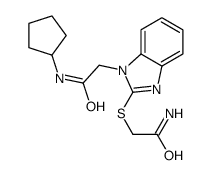 1H-Benzimidazole-1-acetamide,2-[(2-amino-2-oxoethyl)thio]-N-cyclopentyl-(9CI)结构式