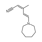 5-(azepan-1-yl)-3-methylpenta-2,4-dienenitrile Structure