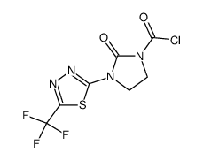 2-oxo-3-(5-trifluoromethyl-[1,3,4]thiadiazol-2-yl)-imidazolidine-1-carbonyl chloride Structure