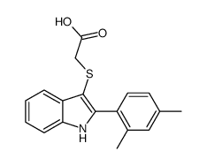 2-[[2-(2,4-dimethylphenyl)-1H-indol-3-yl]sulfanyl]acetic acid Structure