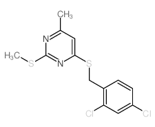 Pyrimidine,4-[[(2,4-dichlorophenyl)methyl]thio]-6-methyl-2-(methylthio)-结构式