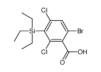 6-bromo-2,4-dichloro-3-triethylsilylbenzoic acid结构式