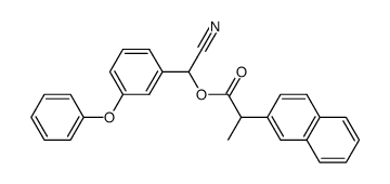 α-cyano-m-phenoxybenzyl α-methyl-2-naphthaleneacetate结构式