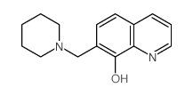 8-Quinolinol,7-(1-piperidinylmethyl)-结构式