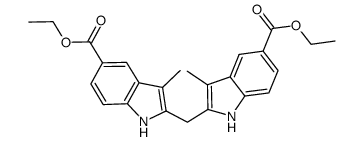 5,5'-dicarbethoxy-3,3'-dimethyl-2,2'-diindolylmethane Structure