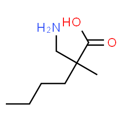 Hexanoic acid,2-(aminomethyl)-2-methyl-结构式