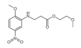 2-methoxyethyl N-(2-methoxy-5-nitrophenyl)-beta-alaninate结构式