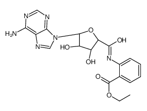 ethyl 2-[[(2S,3S,4R,5R)-5-(6-aminopurin-9-yl)-3,4-dihydroxyoxolane-2-carbonyl]amino]benzoate结构式