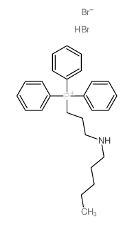 3-(pentylamino)propyl-triphenyl-phosphanium structure