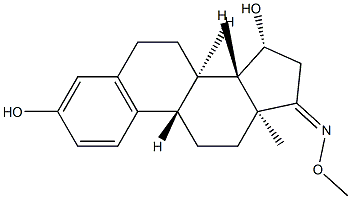 3,15β-Dihydroxyestra-1,3,5(10)-trien-17-one O-methyl oxime structure