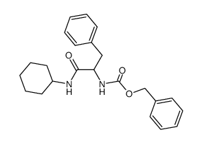 N-Benzyloxycarbonyl-DL-phenylalanin-cyclohexylamid Structure